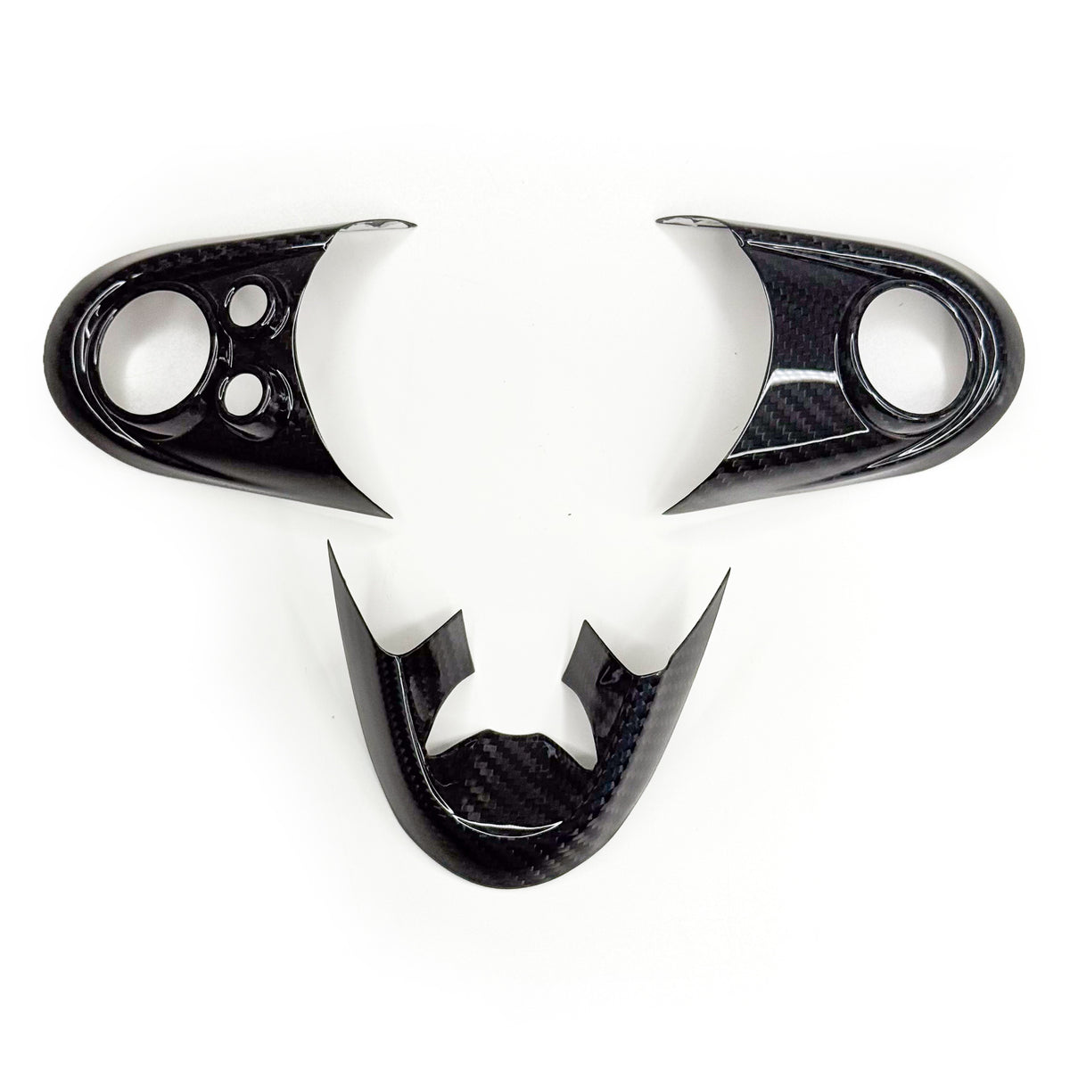 Shadow6 Carbon 3 Piece Steering Wheel Covers - 3 Hole - JCW Steering Wheel