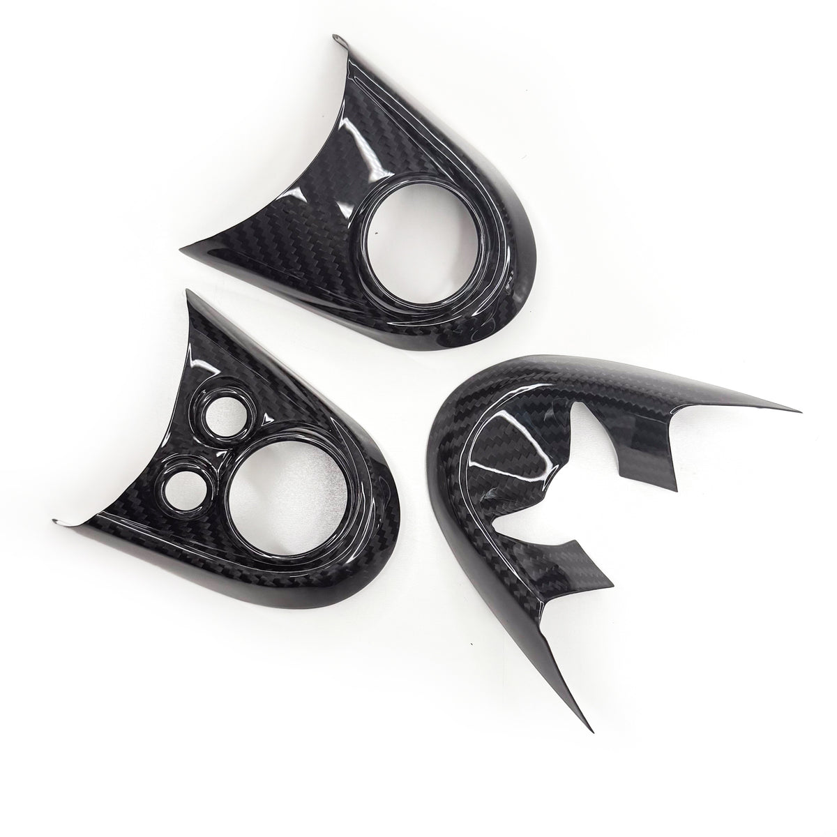 Shadow6 Carbon 3 Piece Steering Wheel Covers - 3 Hole - JCW Steering Wheel