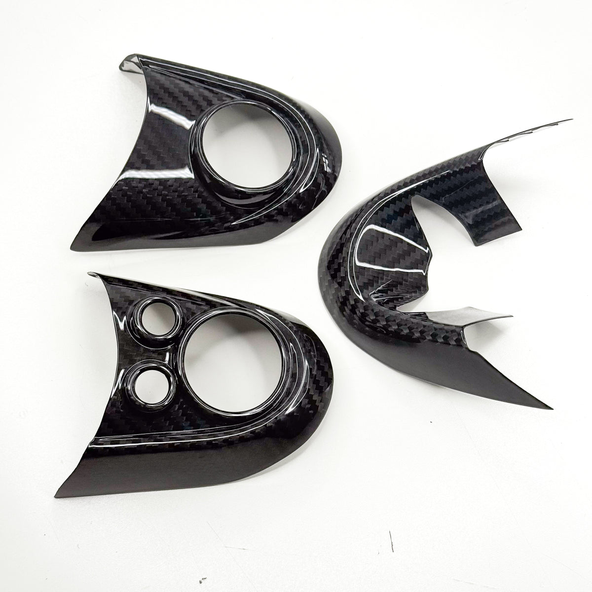 Shadow6 Carbon 3 Piece Steering Wheel Covers - 3 Hole - JCW Steering Wheel