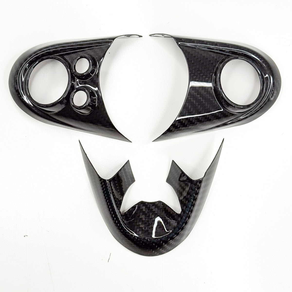 Shadow6 Carbon 3 Piece Steering Wheel Covers - 3 Hole - JCW Steering Wheel