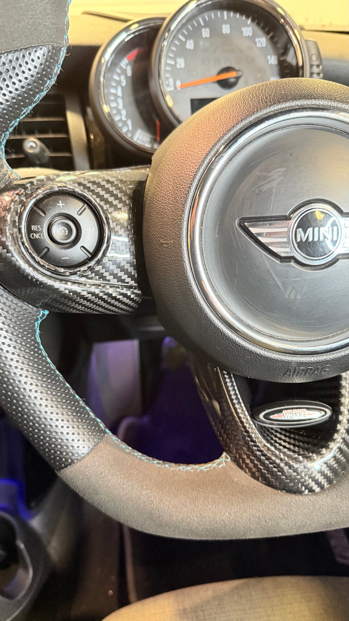 Shadow6 Carbon 3 Piece Steering Wheel Covers - 3 Hole - JCW Steering Wheel