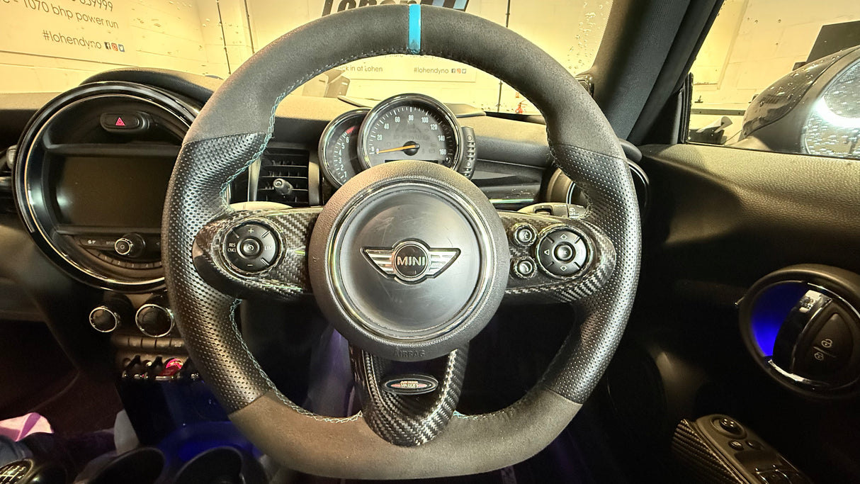 Shadow6 Carbon 3 Piece Steering Wheel Covers - 3 Hole - JCW Steering Wheel