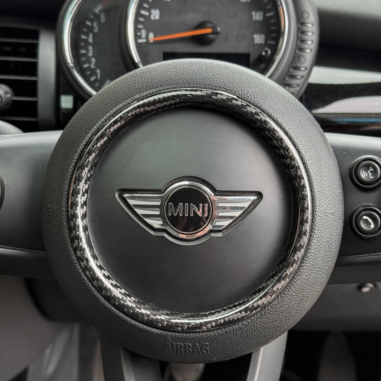 Shadow 6 Carbon Steering Wheel Center Trim Ring for MINI Gen 3