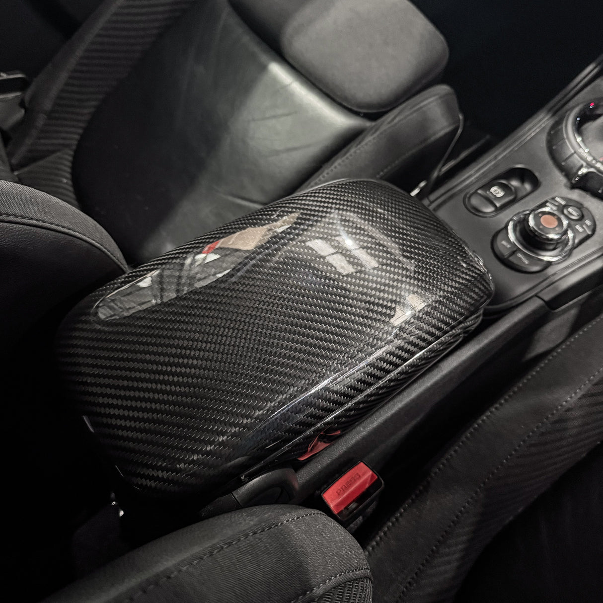 Carbon fibre Mini countryman interior arm rest cover