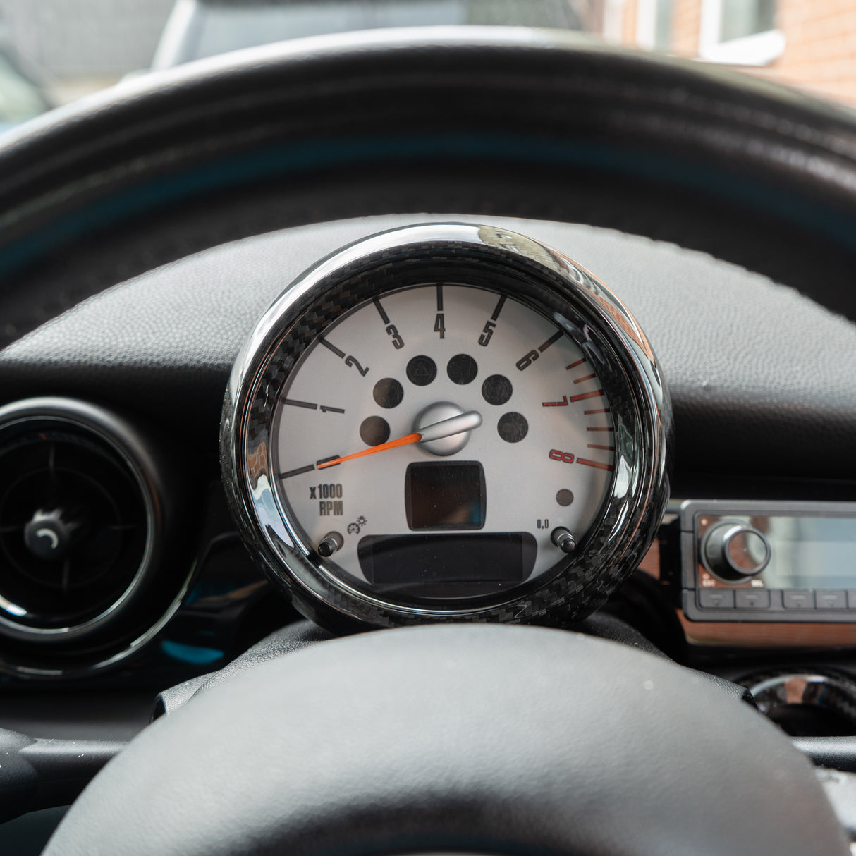 Shadow6 Carbon Tachometer Kit (Front and Rear Interior) for MINI Gen 2 R55, R56, R60, R61