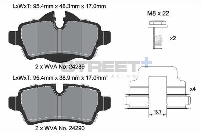 Pagid Street + Rear Brake Pad - MINI Gen 2 | Lohen MINI