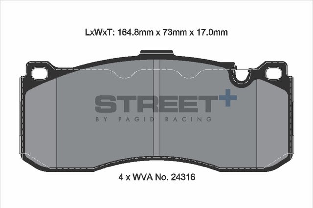 Pagid Street Plus Front Gen 2 JCW Brake Pads | Lohen MINI