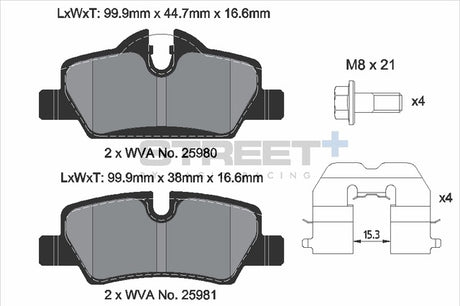 Pagid Street + Rear Brake Pad for MINI Gen 3 | Lohen MINI