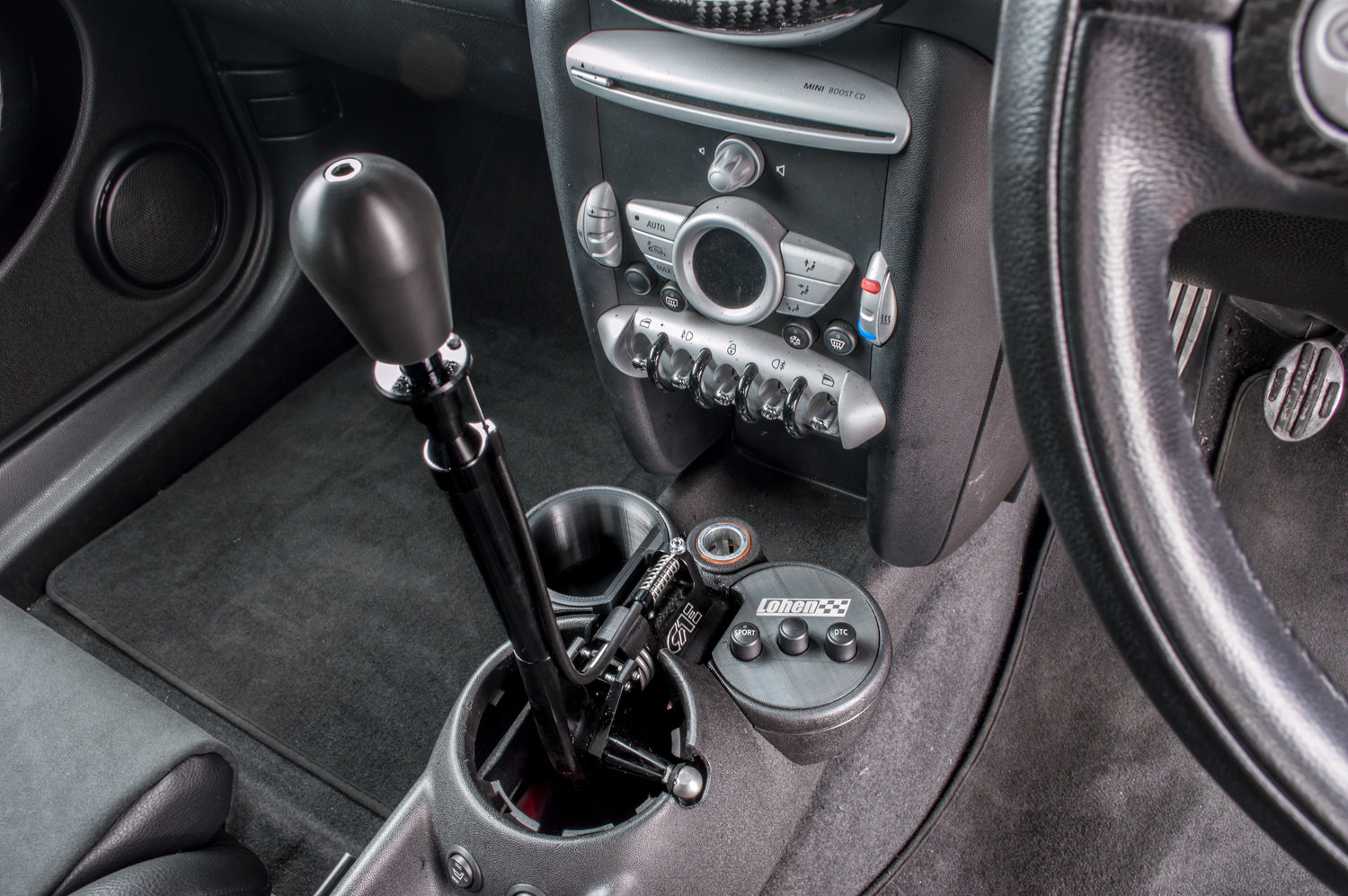 Lohen Button Mount Relocation For MINI CAE Short Shifter | Lohen MINI