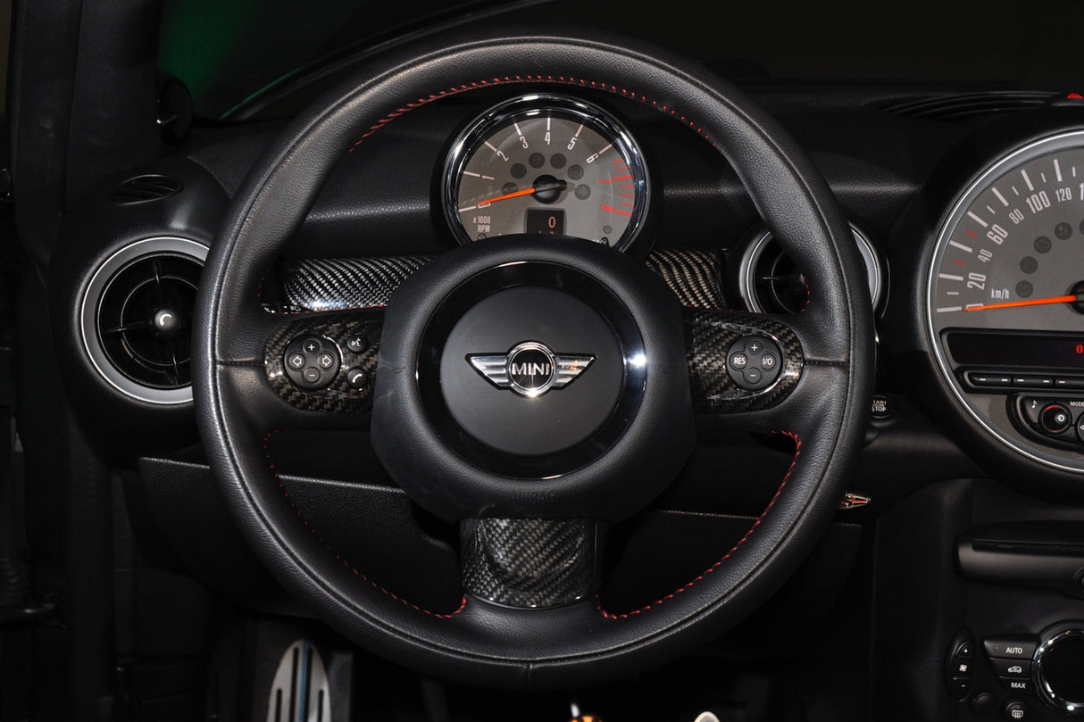 RSI C6 Carbon Fibre Steering Wheel Trim Covers For Gen 2 MINI's | Lohen MINI