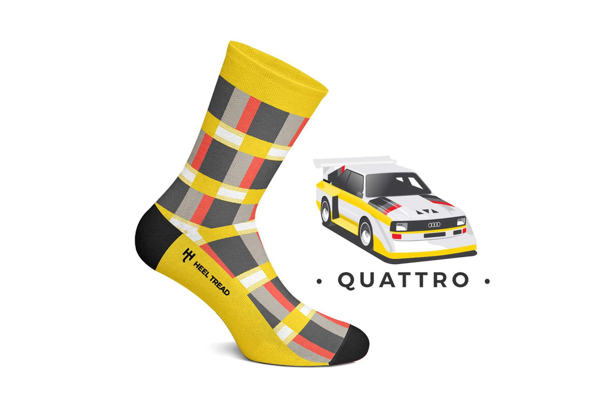 Heel Tread Audi Quattro Socks - Car Inspired Gift Socks | Lohen MINI