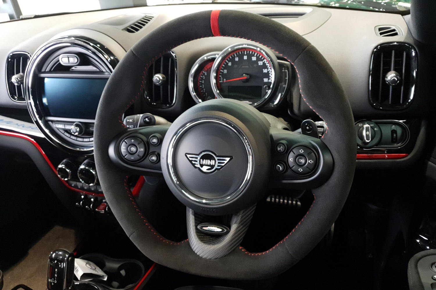 MINI JCW Pro F Series Alcantara Flat Bottom Steering Wheel | Lohen MINI