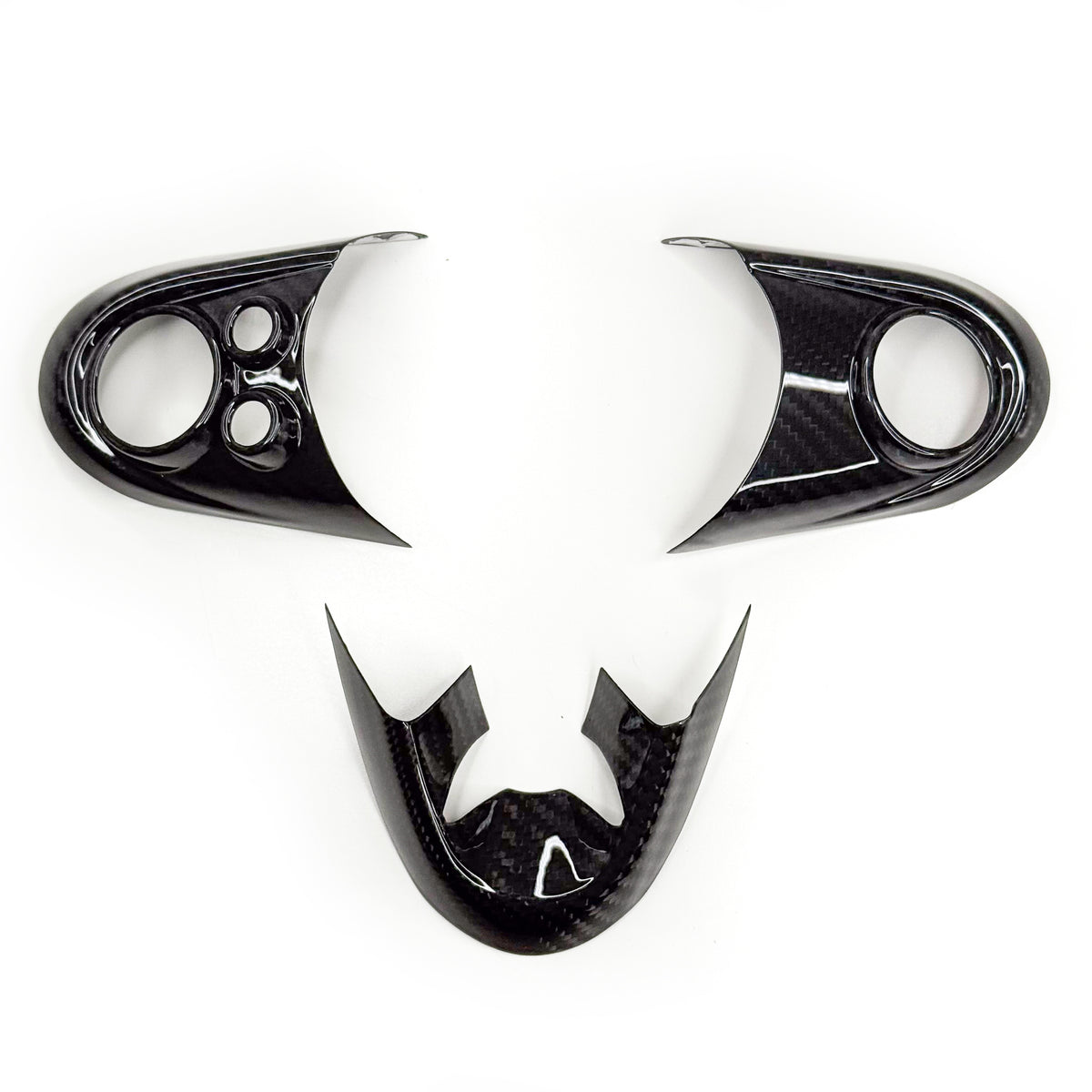 Shadow6 Carbon 3 Piece Steering Wheel Covers - 3 Hole - JCW Steering Wheel