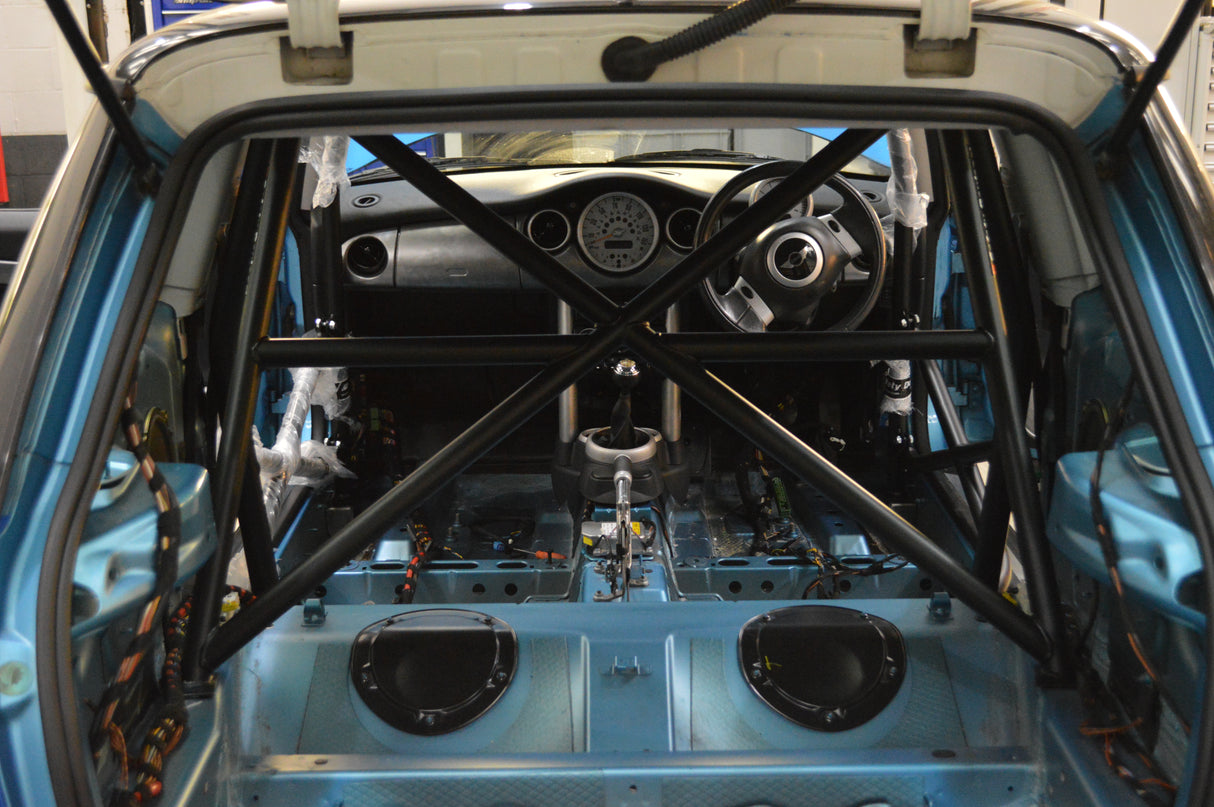 Safety Devices Bolt-in Roll Cage with Cross section and harness bar for MINI R50/R53