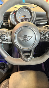 Shadow6 Carbon 3 Piece Steering Wheel Covers - 3 Hole - JCW Steering Wheel