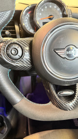 Shadow6 Carbon 3 Piece Steering Wheel Covers - 3 Hole - JCW Steering Wheel