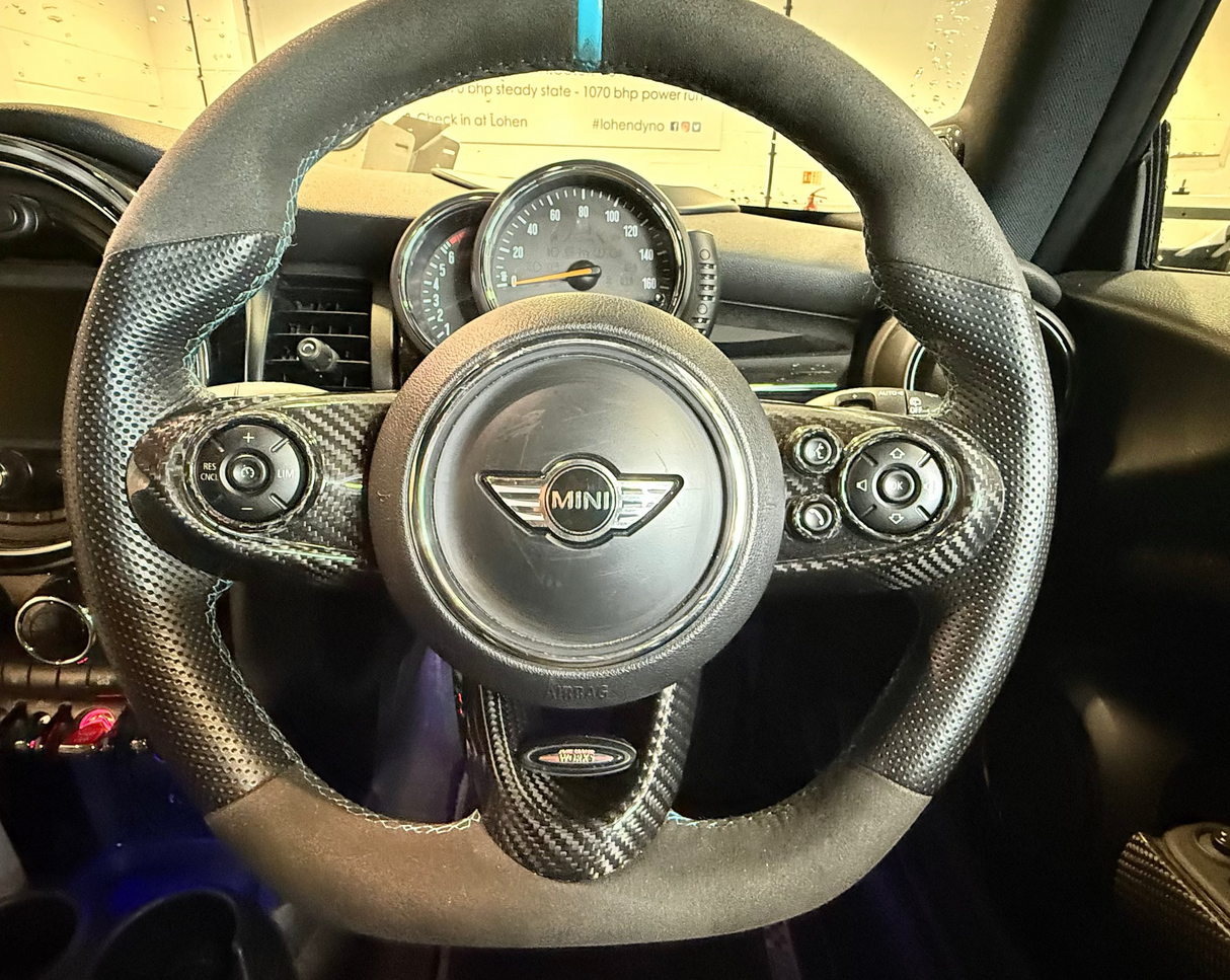 Shadow6 Carbon 3 Piece Steering Wheel Covers - 3 Hole - JCW Steering Wheel