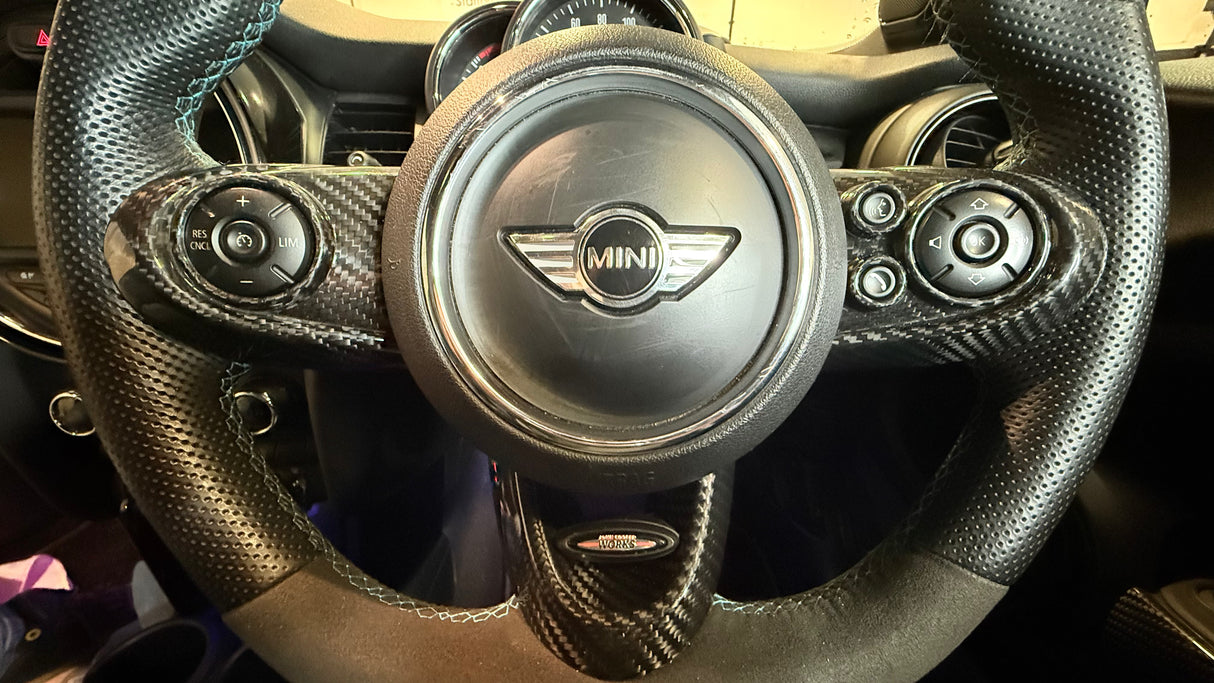 Shadow6 Carbon 3 Piece Steering Wheel Covers - 3 Hole - JCW Steering Wheel