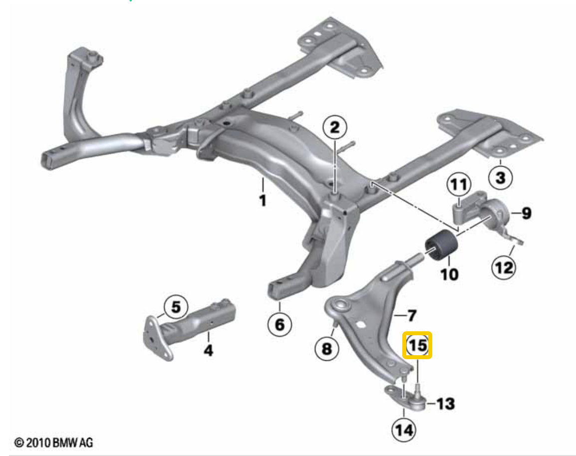 MINI Gen 2 Ball Joint Hex Nut With Flange