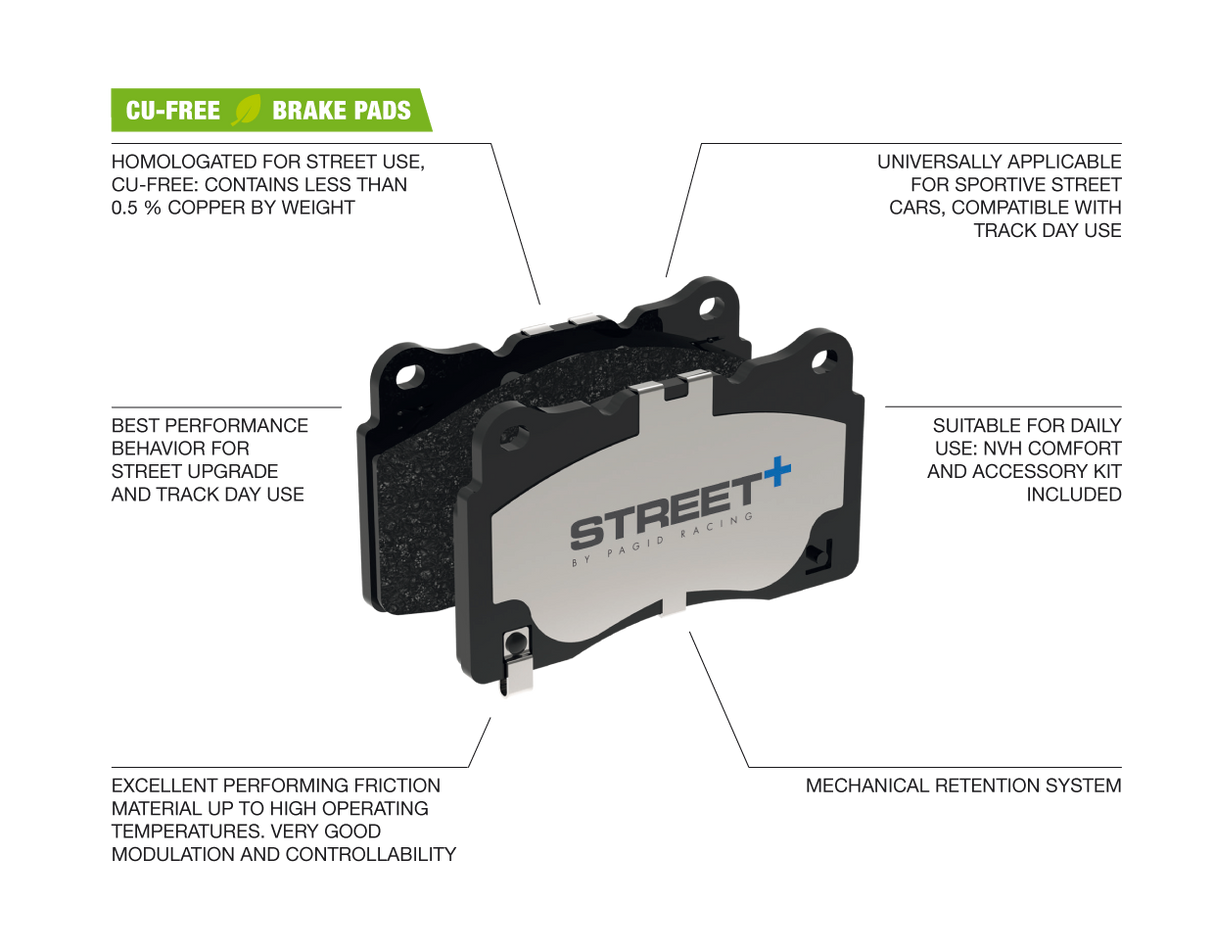 Pagid Street+ Front Brake Pads for MINI Gen 3 JCW and GP3 | Lohen MINI
