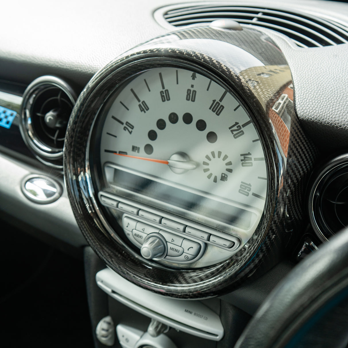Shadow6 Carbon Central Control Instrument Speedometer - Outer Frame -  for MINI Gen 2 R55 - R60 | Lohen MINI