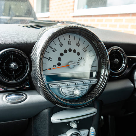 Shadow6 Carbon Central Control Instrument Speedometer - Outer Frame -  for MINI Gen 2 R55 - R60 | Lohen MINI