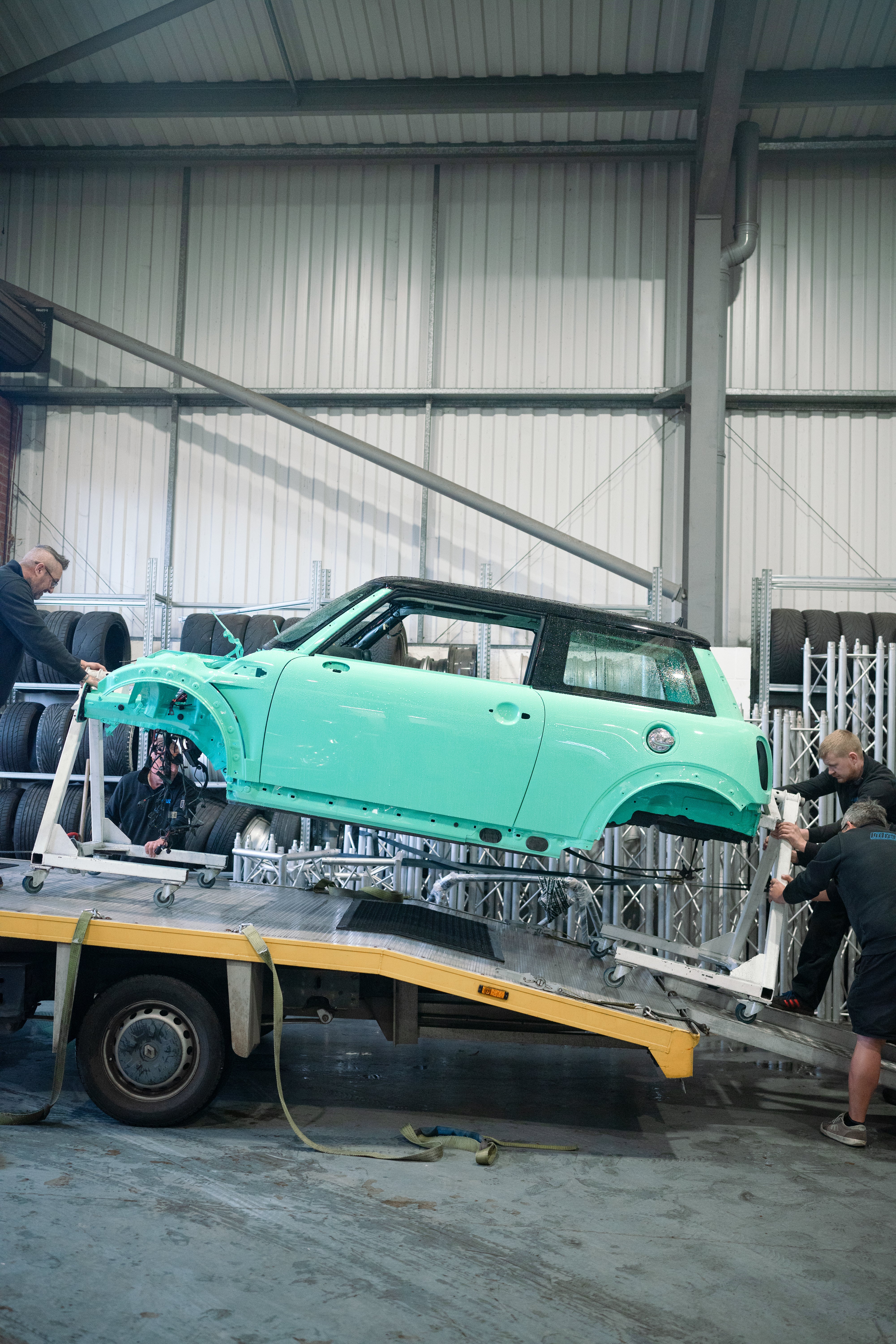 MINI R56 back from the painters being dropped off at Lohen