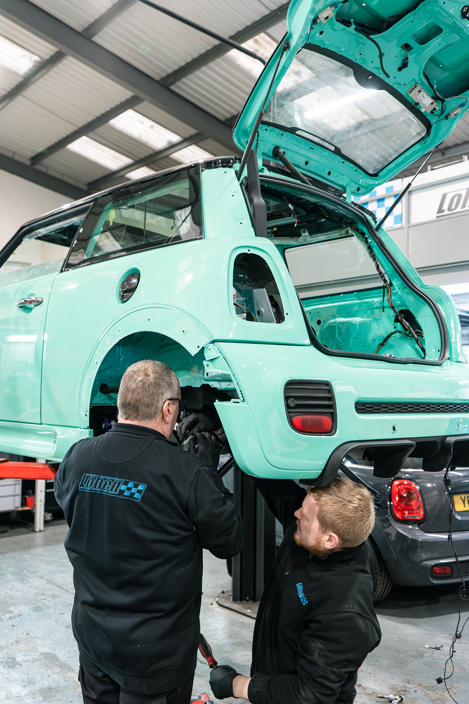 Modified MINI R56 getting work done at Lohen