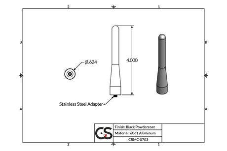 CravenSpeed Stubby Short MINI Cooper Aerial All MINI Models | Lohen MINI