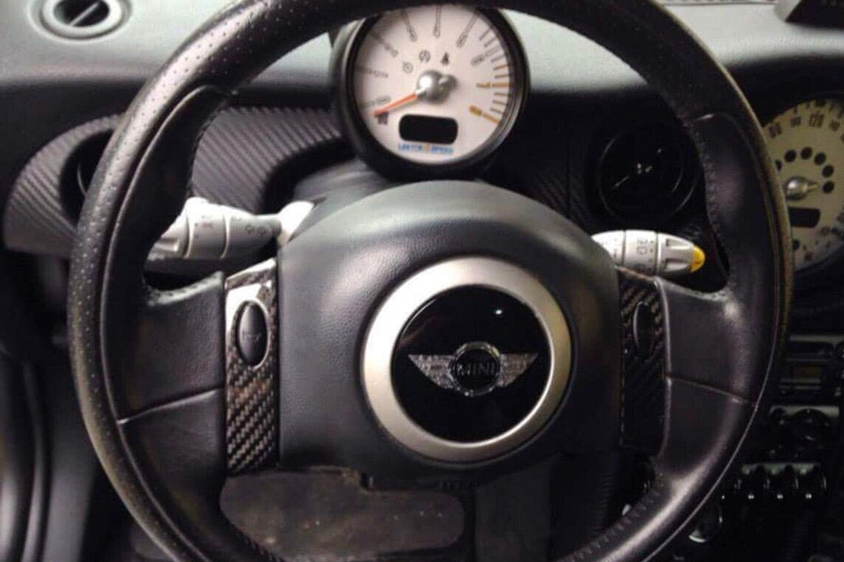 RSI C6 Carbon Fibre Steering Wheel Trim Covers (2 Piece) For MINI R50/R53 | Lohen MINI