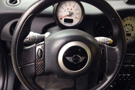 RSI C6 Carbon Fibre Steering Wheel Trim Covers (2 Piece) For MINI R50/R53 | Lohen MINI