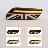 Dynamic Side Repeater with Dark Union Flag and Clear Lens | Lohen MINI